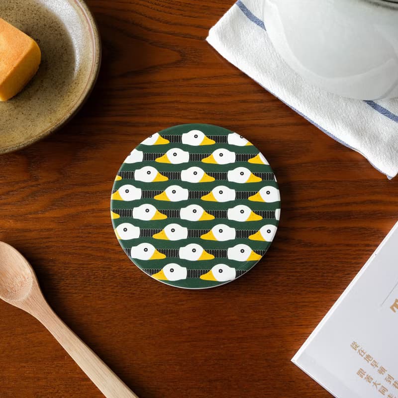 【錦源興】鴨頭燈陶瓷吸水杯墊 l 底部防滑 鶯歌陶瓷製 禮物 新居