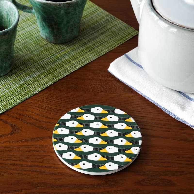 【錦源興】鴨頭燈陶瓷吸水杯墊 l 底部防滑 鶯歌陶瓷製 禮物 新居