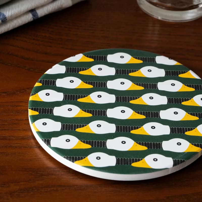 【錦源興】鴨頭燈陶瓷吸水杯墊 l 底部防滑 鶯歌陶瓷製 禮物 新居