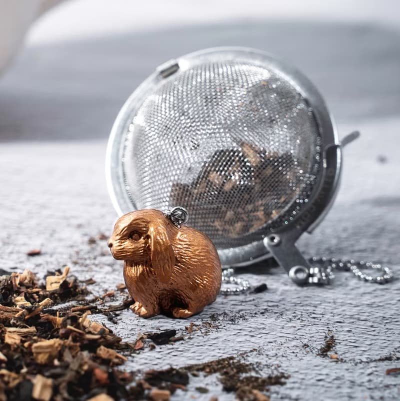 01LIV不銹鋼濾茶器 CHICHI濾茶球 垂耳兔子吊饰 原創設計可愛茶具