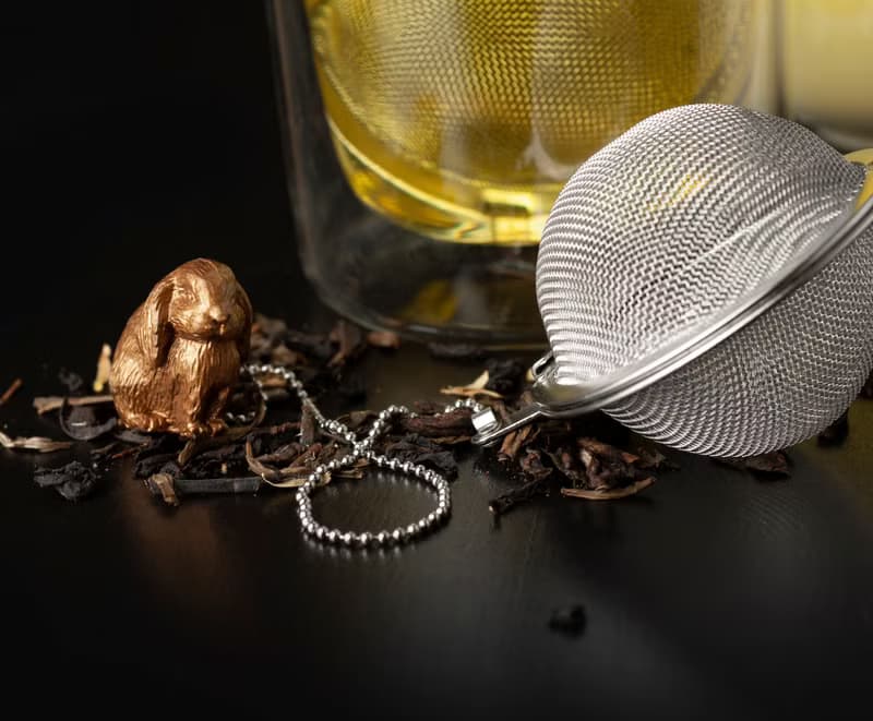 01LIV不銹鋼濾茶器 CHICHI濾茶球 垂耳兔子吊饰 原創設計可愛茶具