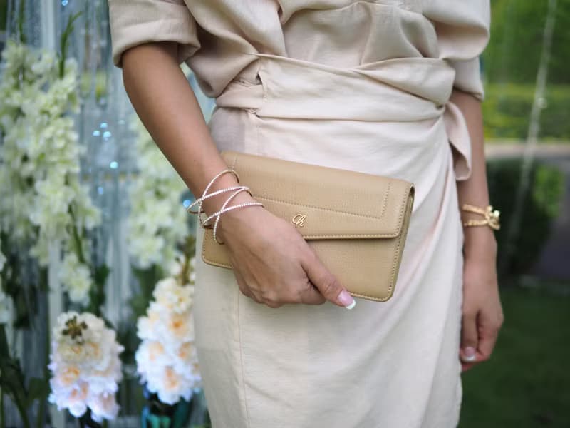 Irene (Beige) :  Multi-function bag, clutch , long wallet, mini crossbody