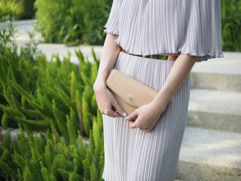 Irene (Beige) :  Multi-function bag, clutch , long wallet, mini crossbody