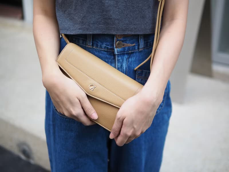 Irene (Beige) :  Multi-function bag, clutch , long wallet, mini crossbody