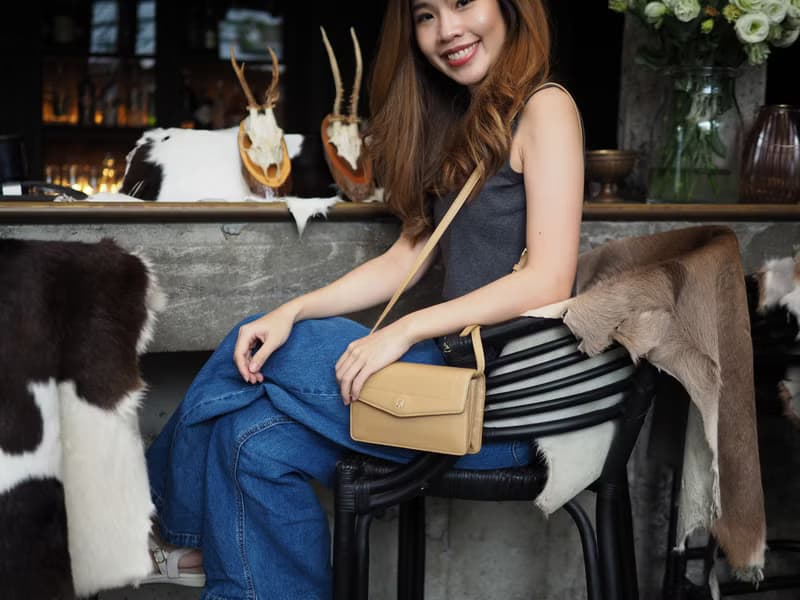 Irene (Beige) :  Multi-function bag, clutch , long wallet, mini crossbody
