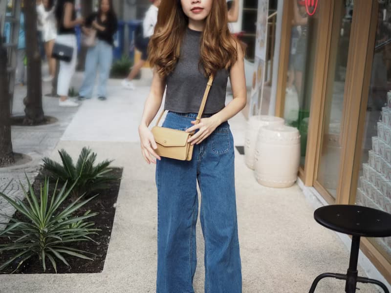 Irene (Beige) :  Multi-function bag, clutch , long wallet, mini crossbody