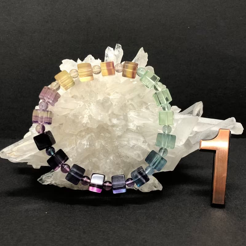 快速出貨天然螢石手鍊 方塊手鏈手鍊 瑩石 翡冷翠