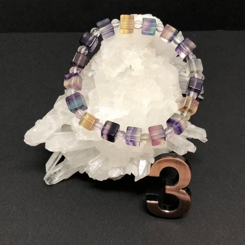 快速出貨天然螢石手鍊 方塊手鏈手鍊 瑩石 翡冷翠