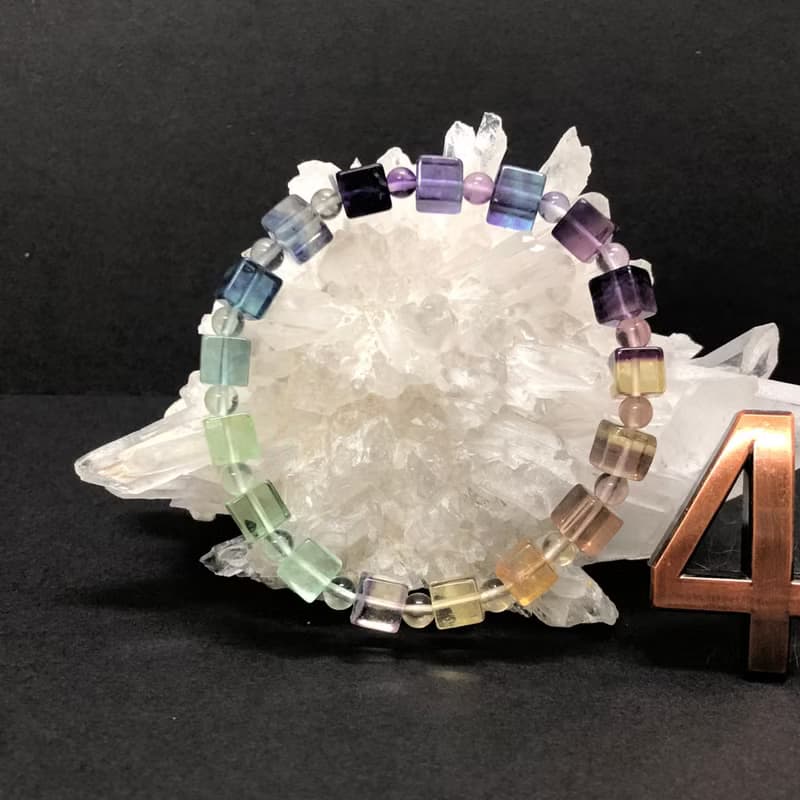 快速出貨天然螢石手鍊 方塊手鏈手鍊 瑩石 翡冷翠