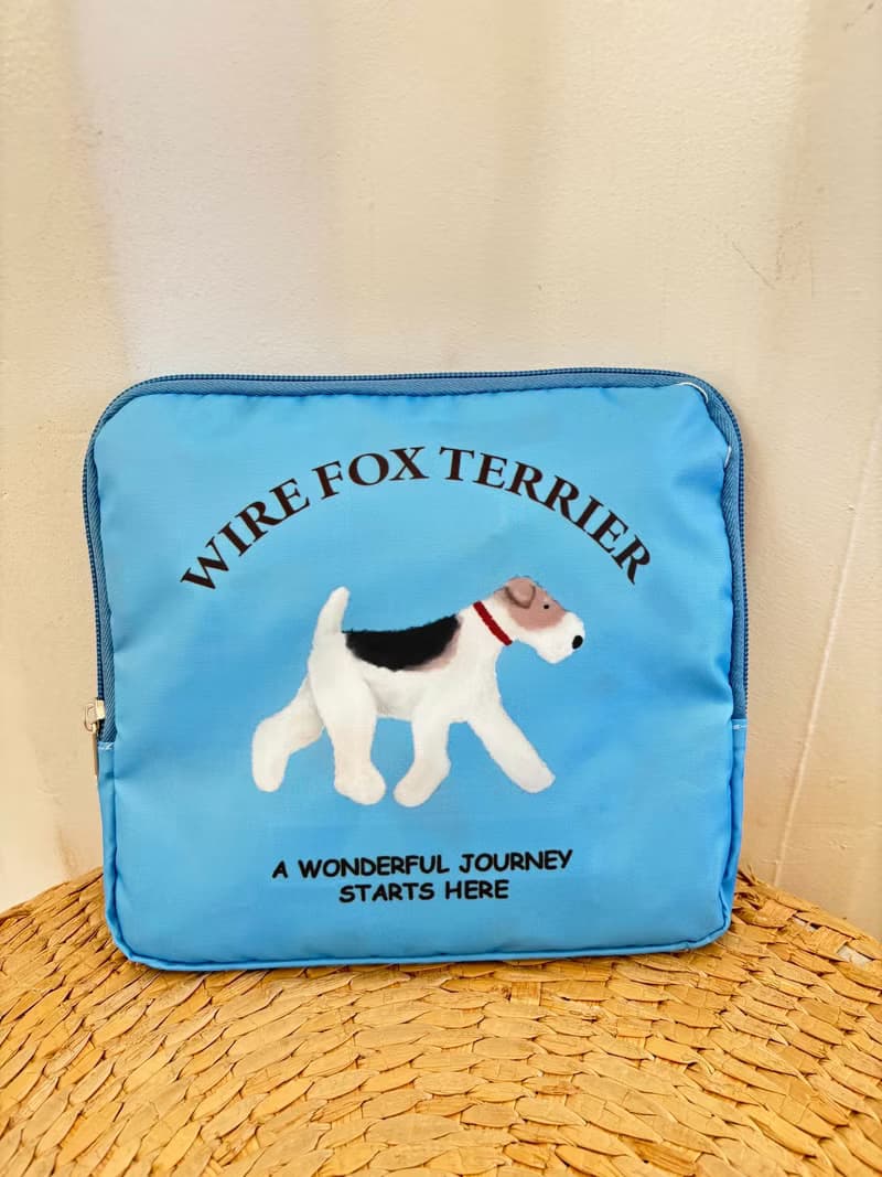 Wirefoxterrier 剛毛獵狐梗 水彩畫旅行袋