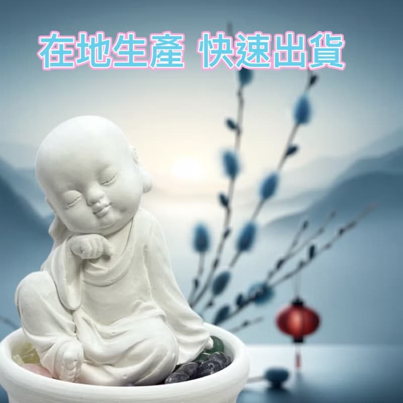 原創Q版公仔 精油擴香 五行水晶礦石淨念吉祥之一念水晶套組
