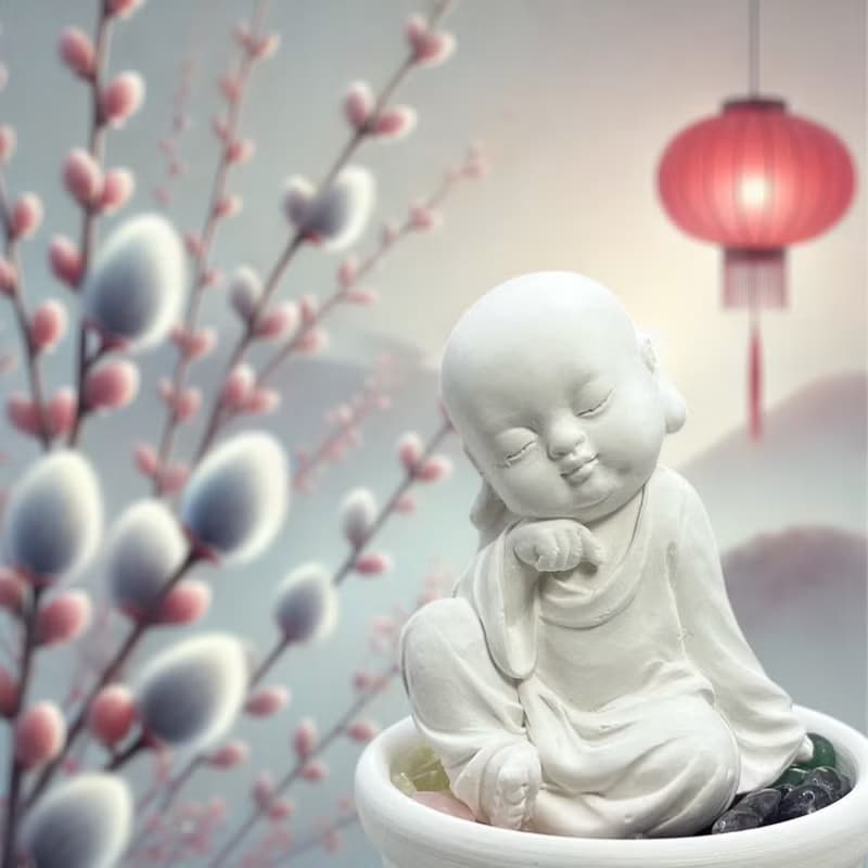 原創Q版公仔 精油擴香 五行水晶礦石淨念吉祥之一念水晶套組