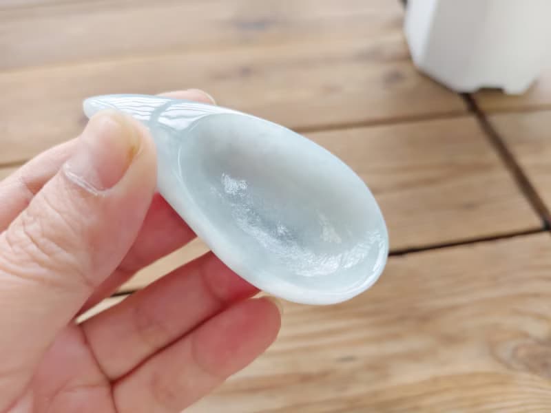 【親翠】天然翡翠 冰飄花趣味咖啡杓 | 茶葉杓