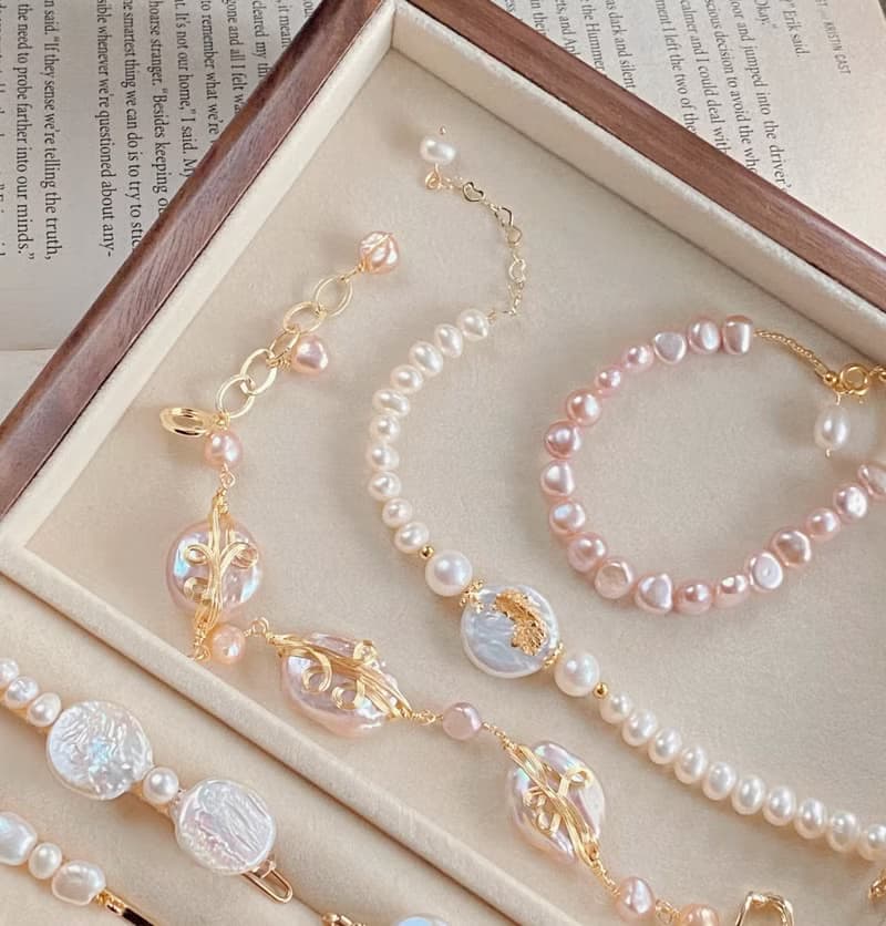 累累滿架紫金垂丨7A高亮天然淡水珍珠手鍊