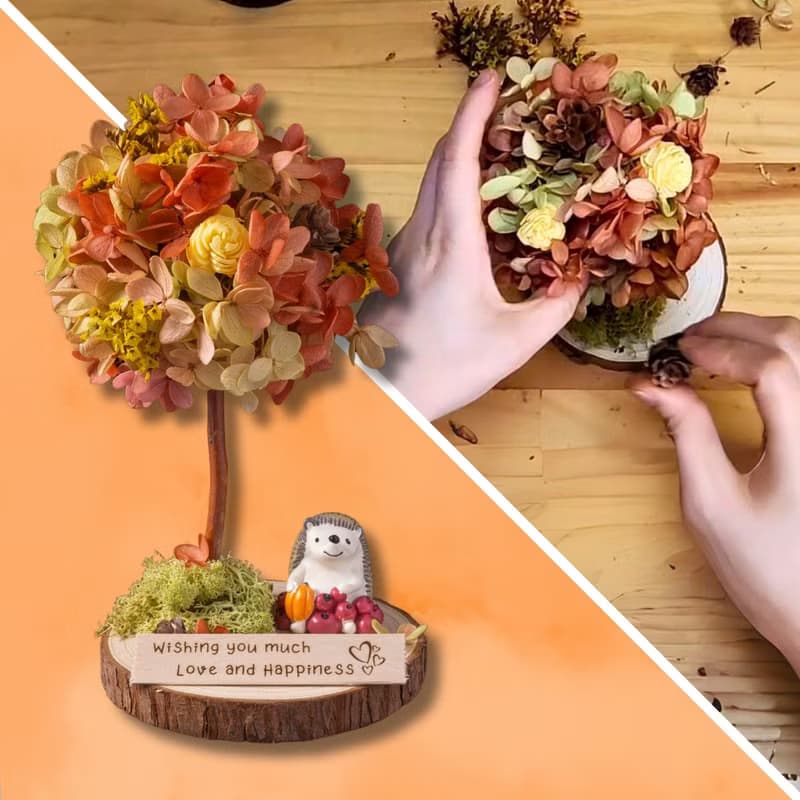 【體驗】【DIY聖誕禮盒】四季永生花樹DIY課程-秋 線上教學+材料包