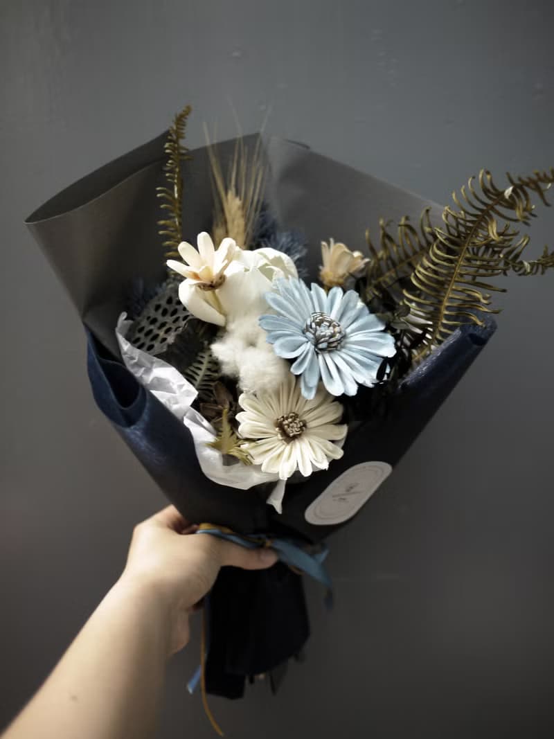 海洋藍白花束 | 香氛擴香花