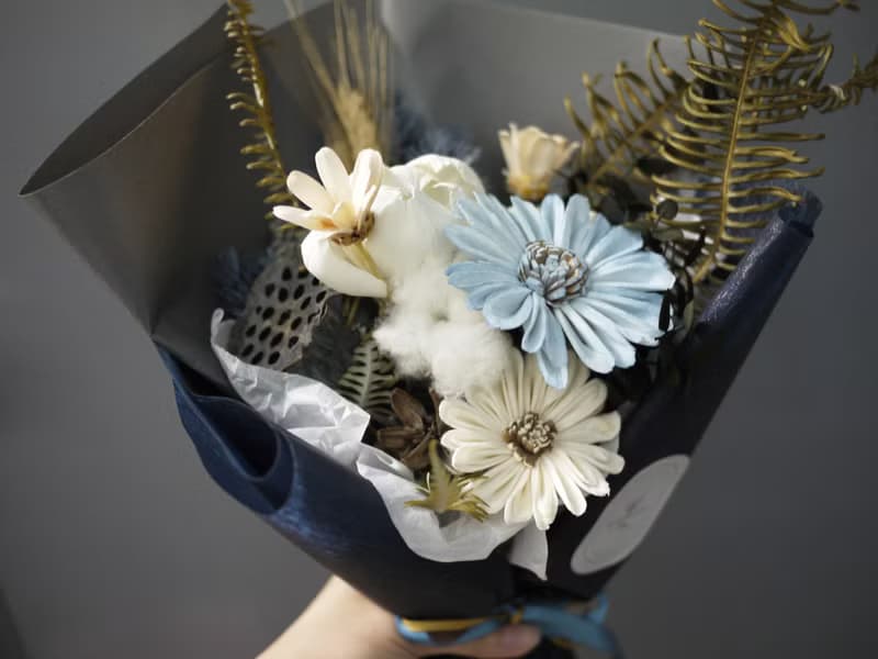 海洋藍白花束 | 香氛擴香花