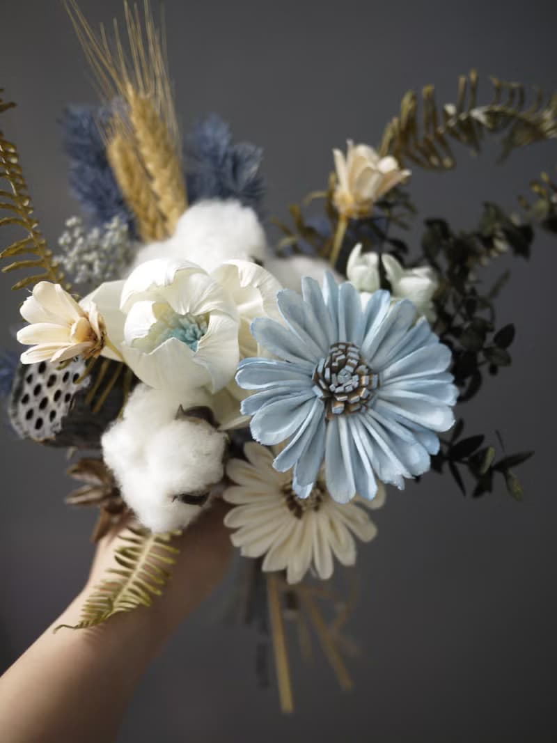 海洋藍白花束 | 香氛擴香花