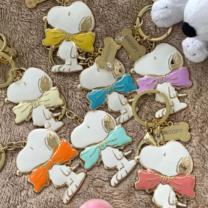 黃色Snoopy 史努比鑰匙圈吊飾 金工琺瑯史奴比