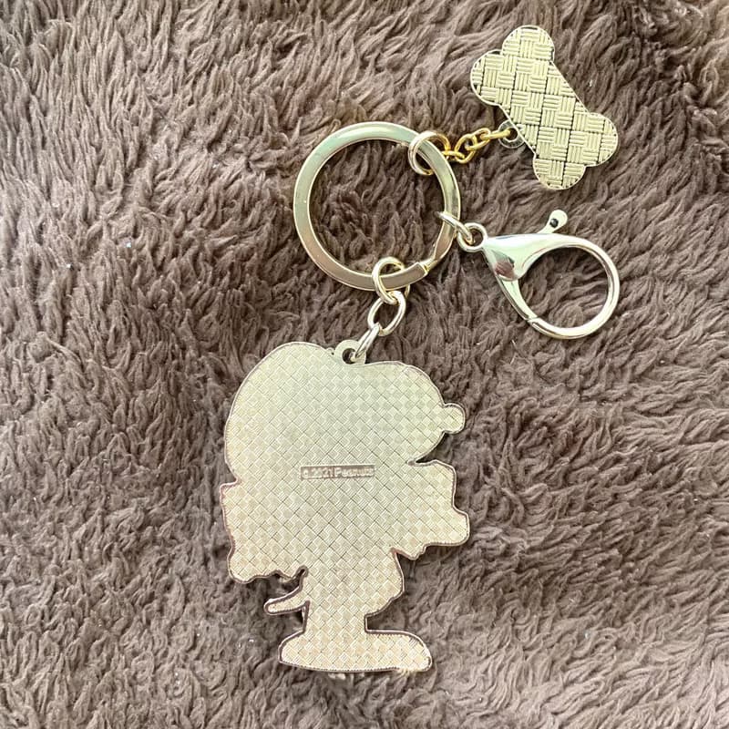 黃色Snoopy 史努比鑰匙圈吊飾 金工琺瑯史奴比