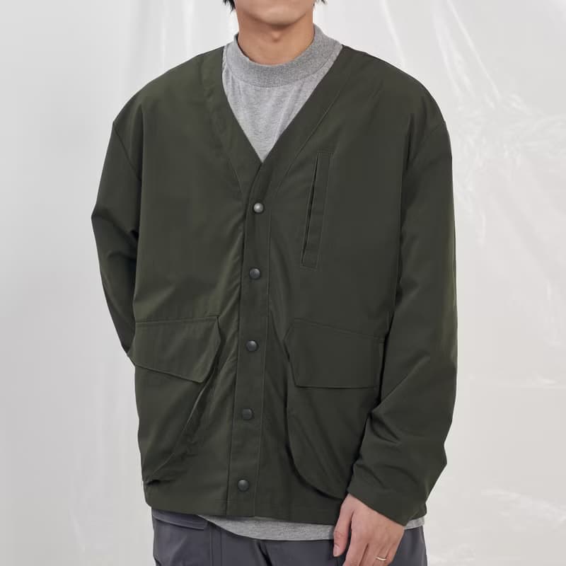 立體口袋開襟外套 3D Pocket Jacket/無領款式/防潑水材質/機能