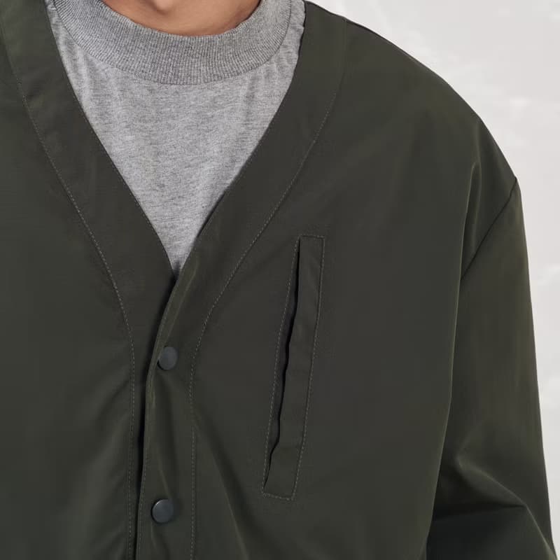 立體口袋開襟外套 3D Pocket Jacket/無領款式/防潑水材質/機能