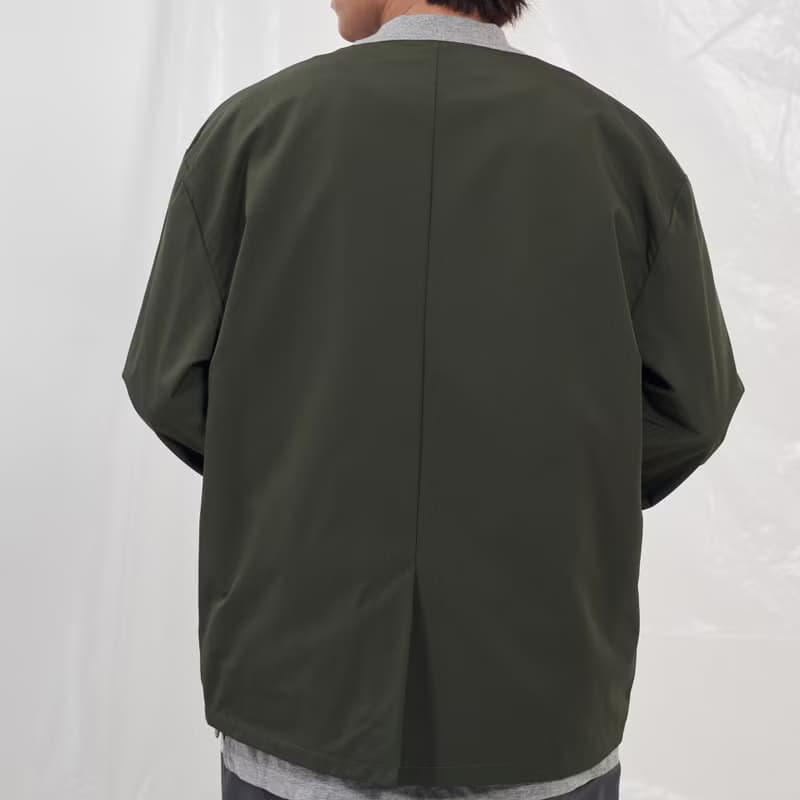 立體口袋開襟外套 3D Pocket Jacket/無領款式/防潑水材質/機能