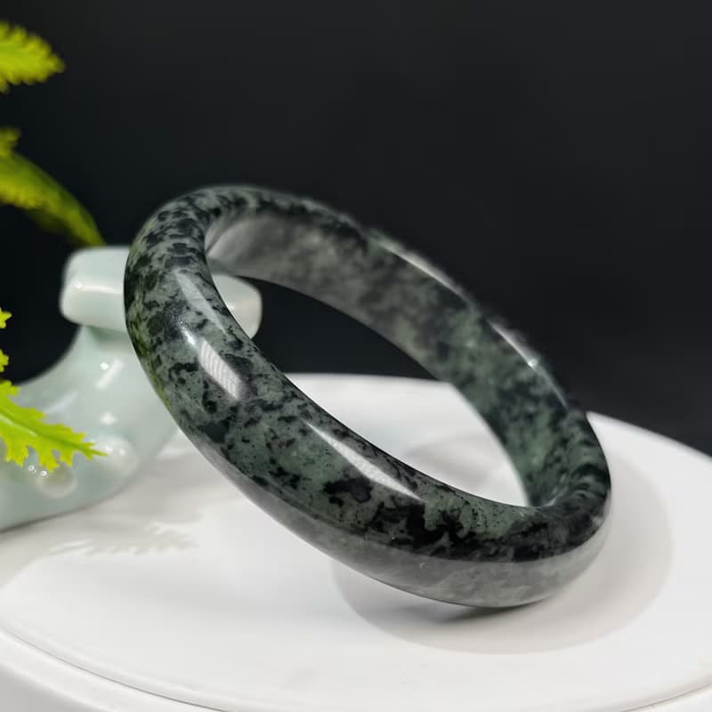 藥王石手鐲64MM 西藏墨綠玉手環 緩解疲勞 消除緊張 改善亞健康