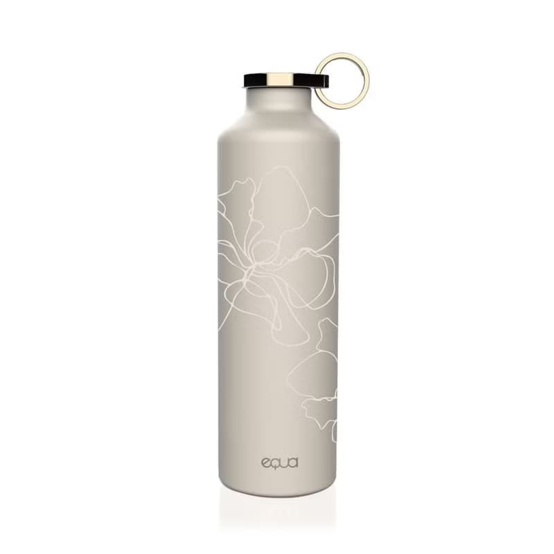 【情人節禮物】EQUA 歐洲極簡奢華保溫瓶-680ml-茶花米/時軌黑