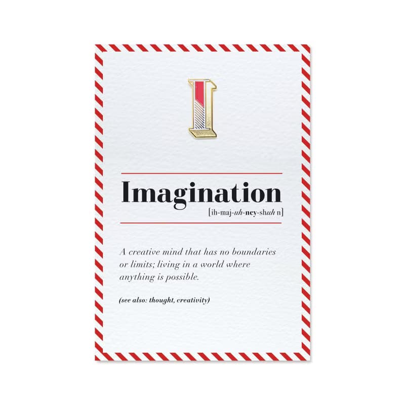 I / Imaginationl -琺瑯徽章卡－附信封 開學季 情人卡 萬用字母