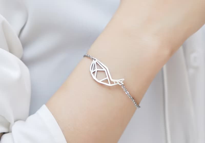 鯨魚 - 幾何手鍊系列 - 抗敏醫療鋼