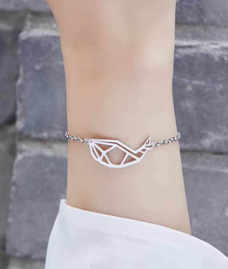 鯨魚 - 幾何手鍊系列 - 抗敏醫療鋼