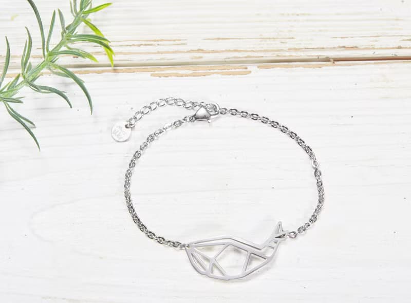 鯨魚 - 幾何手鍊系列 - 抗敏醫療鋼