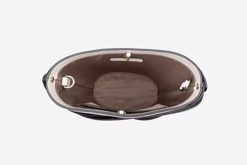 Cage Bucket Bag 素皮革 水桶包 側背包 黑色x米白色