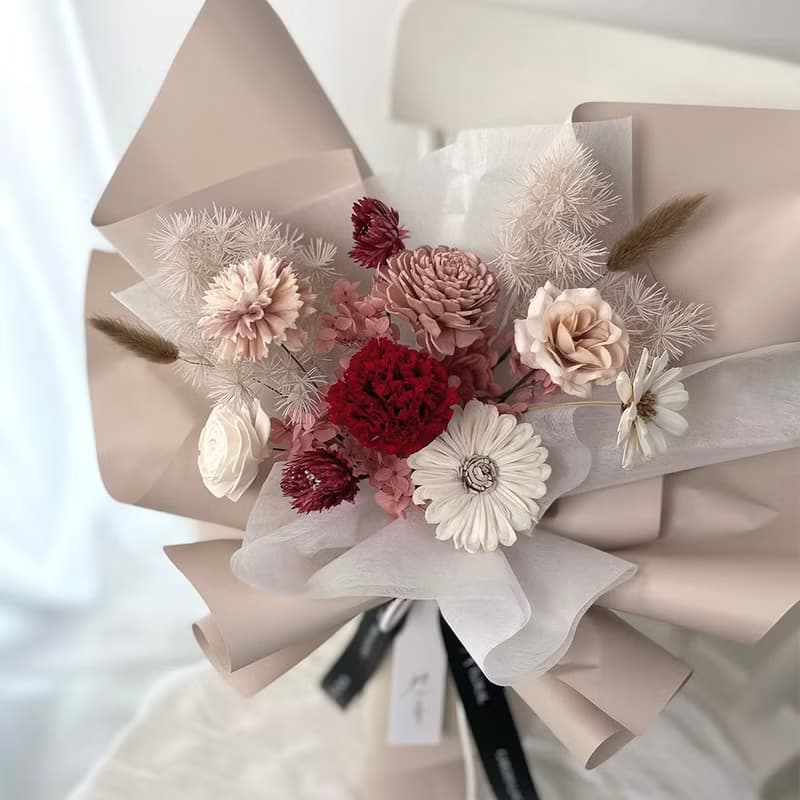 【艸弄花藝】愛的呢喃・母親節康乃馨花束 (L) 貴氣紅