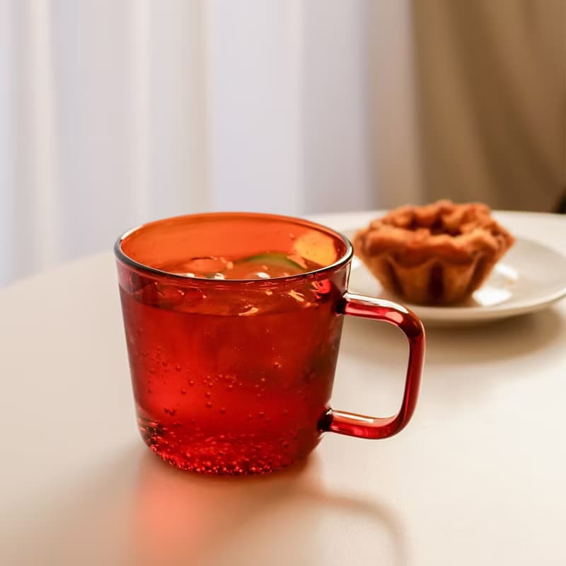 錐形單層把手杯-清透/琥珀/透黑色