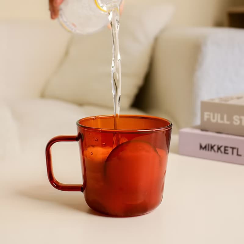 錐形單層把手杯-清透/琥珀/透黑色