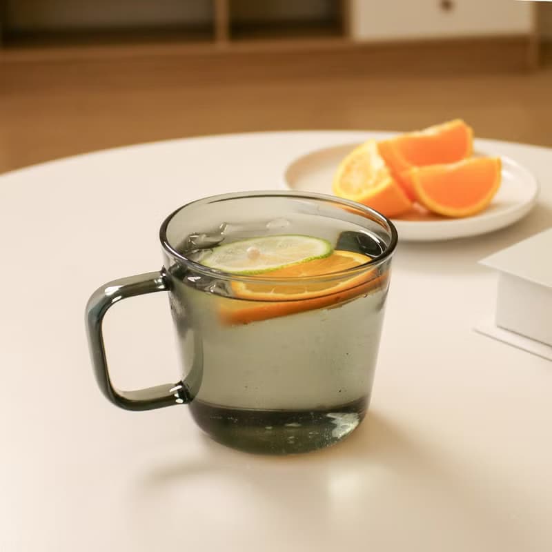 錐形單層把手杯-清透/琥珀/透黑色