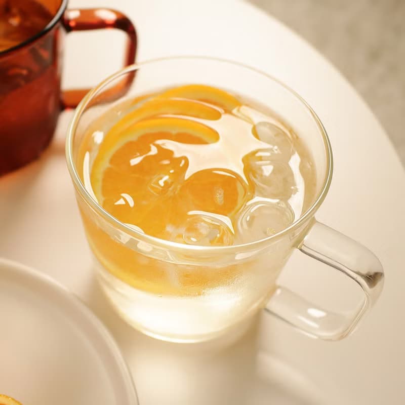 錐形單層把手杯-清透/琥珀/透黑色