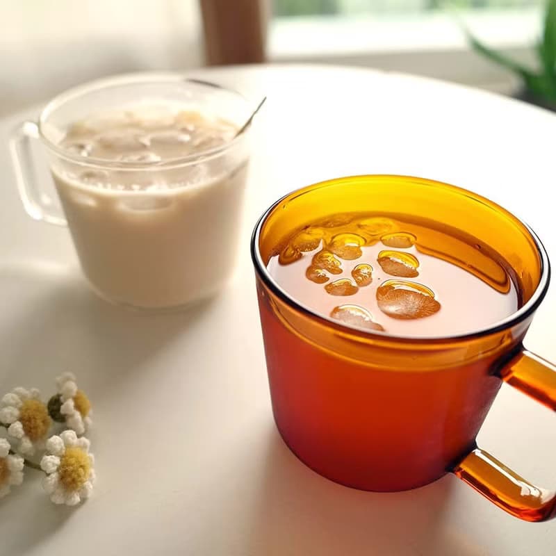 錐形單層把手杯-清透/琥珀/透黑色