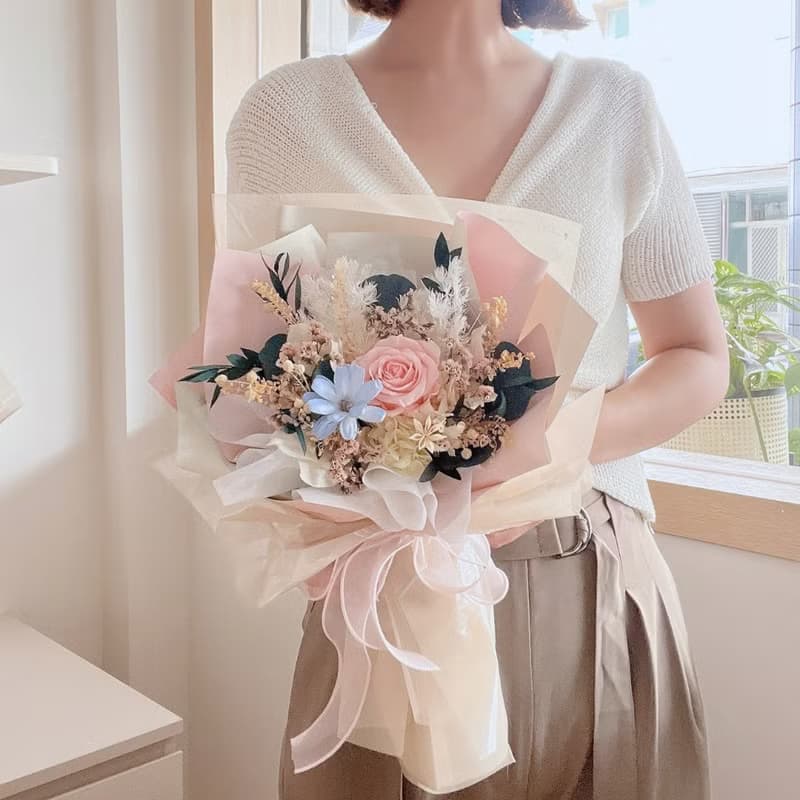 甜甜日子永生花束 / 寶貝粉