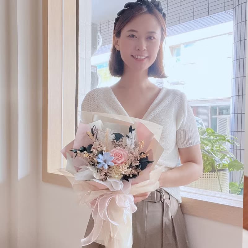 甜甜日子永生花束 / 寶貝粉