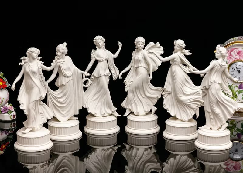 英國製Wedgwood盛世風華1993跳舞女神限量陶瓷娃娃瓷偶絶版6件套