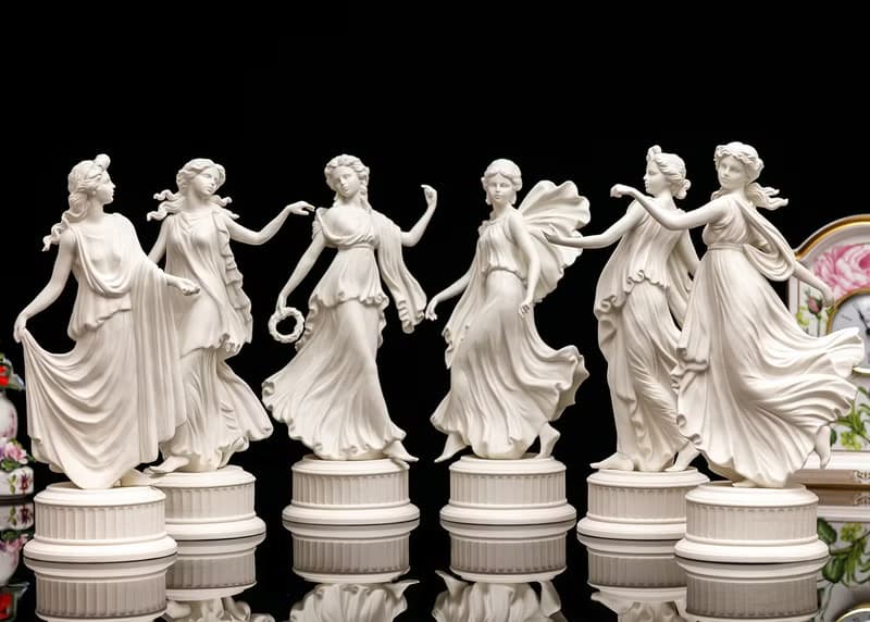 英國製Wedgwood盛世風華1993跳舞女神限量陶瓷娃娃瓷偶絶版6件套