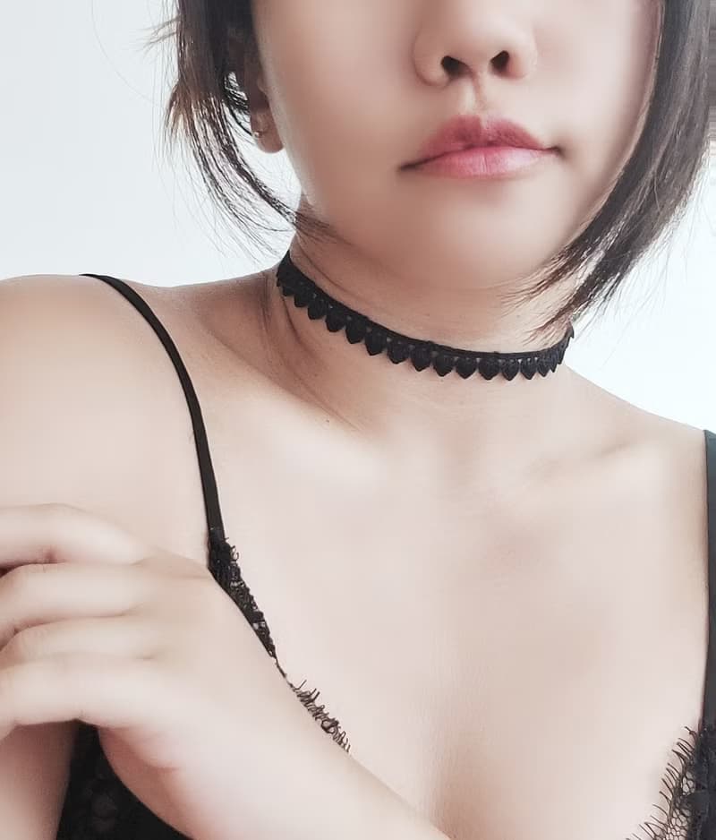 黑/白 小愛心蕾絲choker 可調長度 小清新森林系
