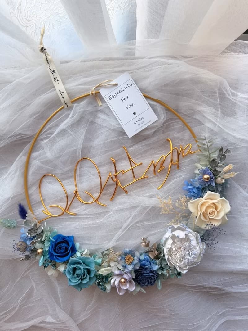 開店禮物花環花圈訂製花束喬遷禮彌月禮生日禮永生花花環紀念日禮