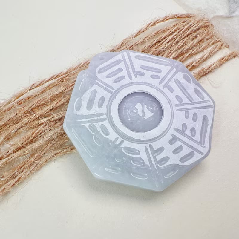 【擋煞‧避邪】紫羅蘭翡翠八卦項鍊 | 天然緬甸玉A貨翡翠 | 送禮