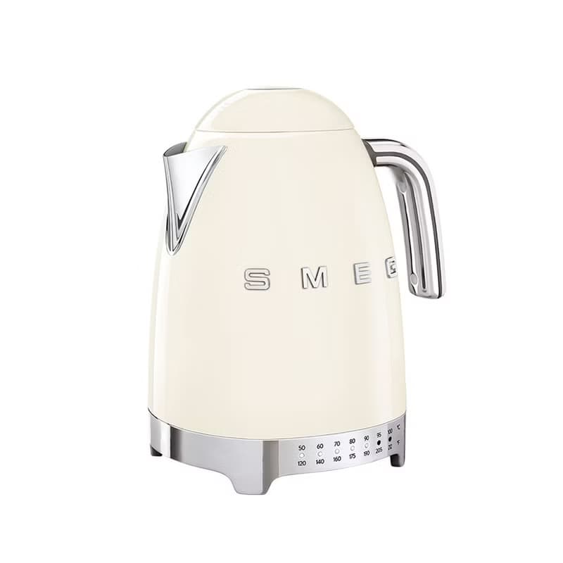 【SMEG】義大利控溫式大容量1.7L電熱水壺-奶油色