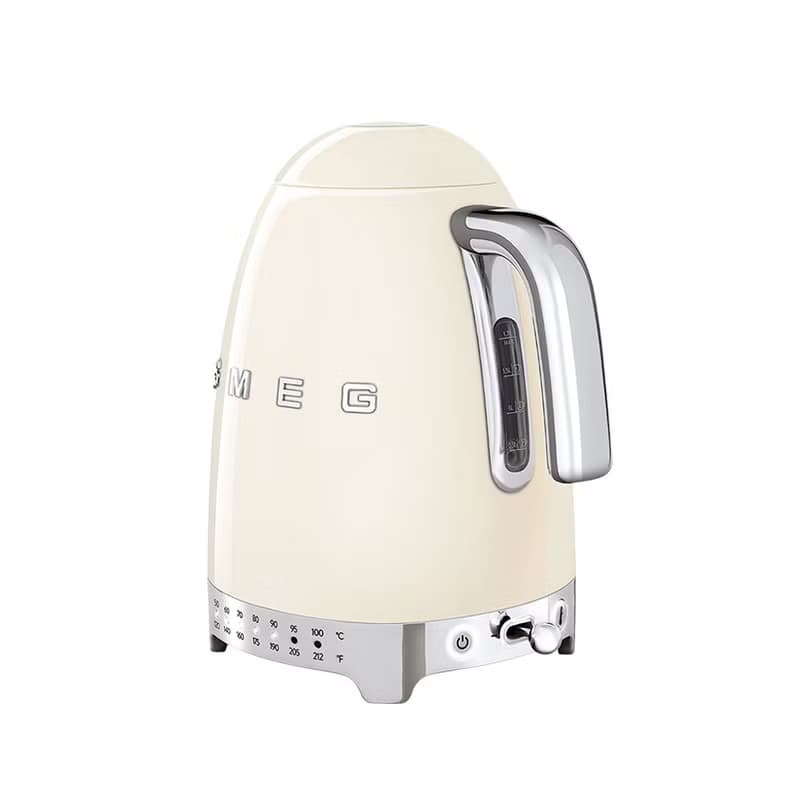 【SMEG】義大利控溫式大容量1.7L電熱水壺-奶油色