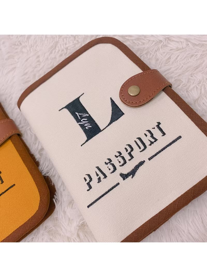 刺繡字母護照套  英文名字 結婚情人節 畢業禮物 出國 交換禮